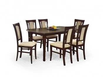 Стол обеденный Halmar FRYDERYK 160/240 (темный орех)