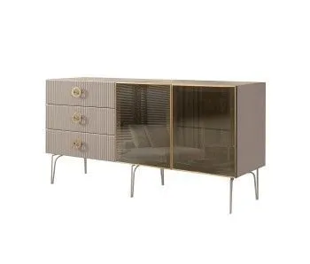 Комод 1.6м Bogemia Fillini (Мокка) (Novabuk/Золото) БМКМ-4(Fi)[5]