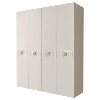 Шкаф 4-х дв. Bogemia Fillini (Слоновая кость/Хром) БМШ2/4(Fi)