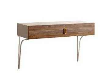 Стол туалетный (консоль) Bogemia Wood Fa (Слоновая кость) (Novabuk/Золото) БМСТ-1(Wo)