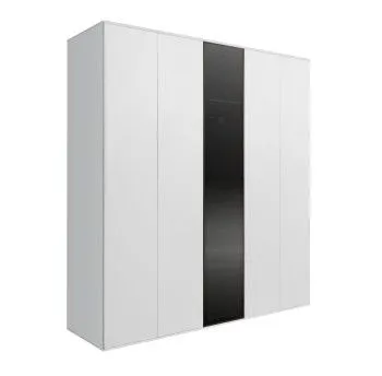 Шкаф 5-ти дв. Bogemia Air (Белый/Черный) БМШ2/5(1)