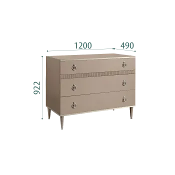 Комод с планкой Римини СОЛО (Мокка/Серебро) РМКМ-3(s)