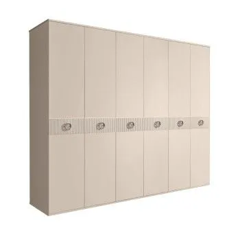 Шкаф 6-ти дв. Bogemia Fillini (Ваниль/Хром) БМШ2/6(Fi)