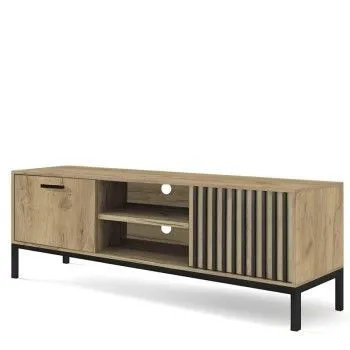 Тумба под телевизор Halmar LAMINO RTV-1 (дуб крафт/черный)