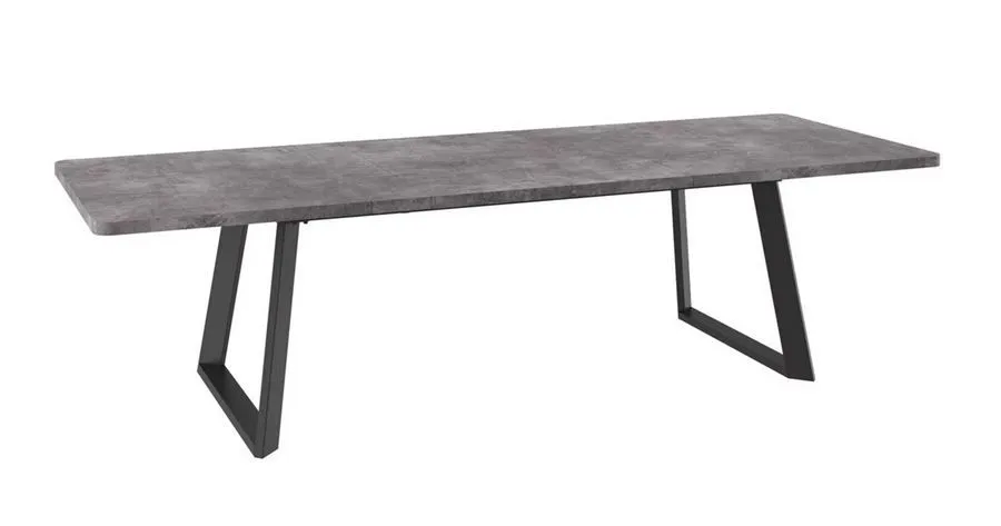 Стол Napoli Lux (R)-200 раздвижной (Дымчатая керамика/черный) 200(290)х105 | изображение 1