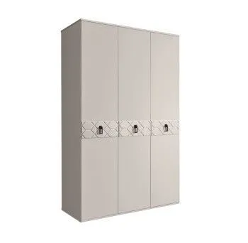 Шкаф 3-х дверный Bogemia Farfalle (Шелк/Черный) БМШ2/3(Fa)