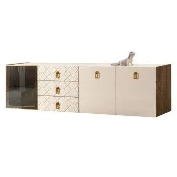 Комод 2.1м Bogemia Woodline Fly Fa (Слоновая кость) (Lakobel/Золото) БМКМ-5[4]