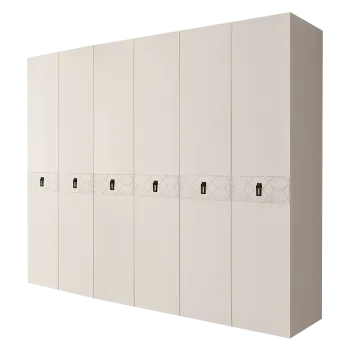 Шкаф 6-ти дв. Bogemia Farfalle (Слоновая кость/Черный) БМШ2/6(Fa)