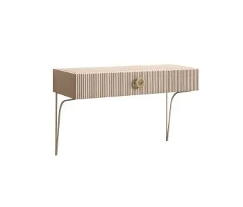 Стол туалетный (консоль) Bogemia Fillini (Ваниль) (Novabuk/Золото) БМСТ-1(FI)