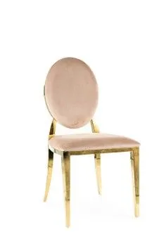 Стул кухонный SIGNAL KING Velvet Bluvel 28 (бежевый/золотой)