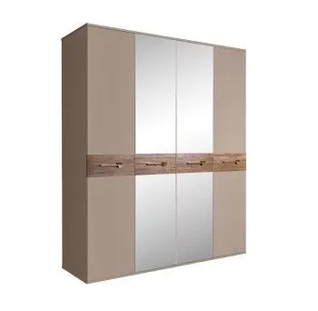 Шкаф 4-х дв. с зеркалами Bogemia Wood Wo (Мокка/Золото) БМШ1/4(Wo)