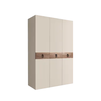 Шкаф 3-х дверный Bogemia Wood Fa (Слоновая кость/Черный) БМШ2/3(Wo)