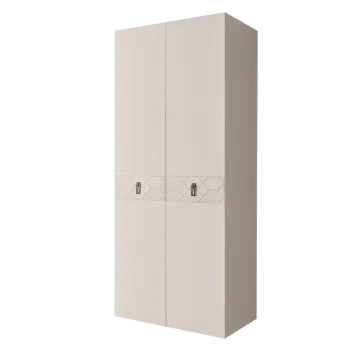 Шкаф 2-х дверный Bogemia Farfalle (Слоновая кость/Хром) БМШ2/2(Fa)