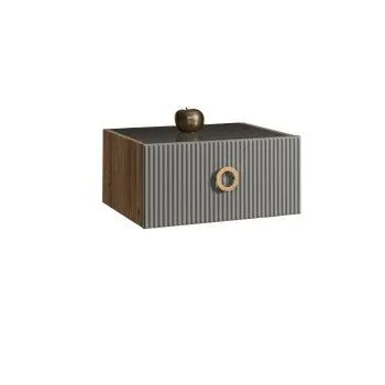 Тумба прикроватная Bogemia Woodline Fly Fi (Серый) (Lakobel/Золото) БМТП-1