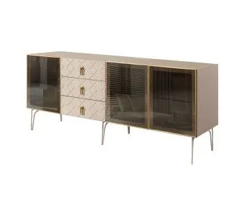 Комод 2.1м Bogemia Farfalle (Ваниль) (Novabuk/Золото) БМКМ-5(Fa)[5]