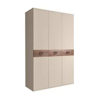 Шкаф 3-х дверный Bogemia Wood Fi (Ваниль/Хром) БМШ2/3(Wo)