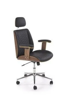 Кресло компьютерное Halmar TIMBER (черный/орех)