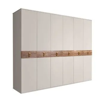 Шкаф 6-ти дв. Bogemia Wood Fa (Шелк/Золото) БМШ2/6(Wo)