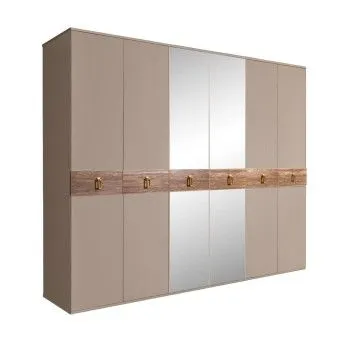 Шкаф 6-ти дв. с зеркалами Bogemia Wood Fa (Мокка/Золото) БМШ1/6(Wo)