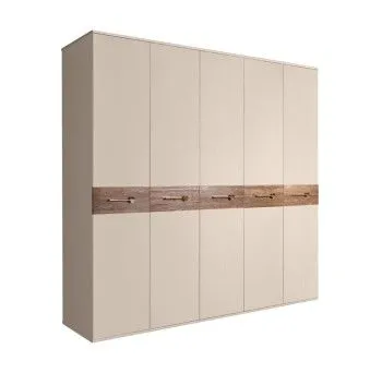 Шкаф 5-ти дв. Bogemia Wood Wo (Ваниль/Золото) БМШ2/5(Wo)