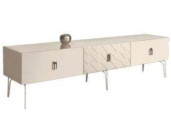 Тумба под телевизор 2.1м Bogemia Farfalle (Слоновая кость) (Lakobel/Хром) БМТ-2(Fa)[10]