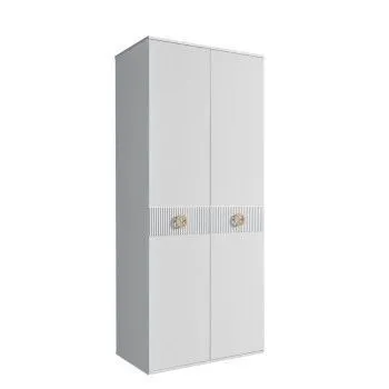 Шкаф 2-х дверный Bogemia Fillini (Белый/Золото) БМШ2/2(Fi)