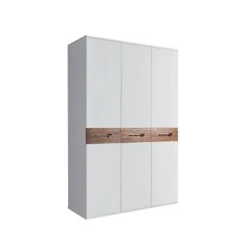 Шкаф 3-х дверный Bogemia Wood Wo (Белый/Хром) БМШ2/3(Wo)