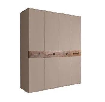 Шкаф 4-х дв. Bogemia Wood Wo (Мокка/Хром) БМШ2/4(Wo)