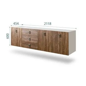 Комод 2.1м Bogemia Fly Wood Fa (Шелк) (Novabuk/Хром) БМКМ-5