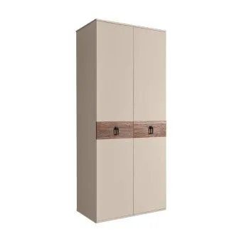 Шкаф 2-х дверный Bogemia Wood Fa (Ваниль/Черный) БМШ2/2(Wo)