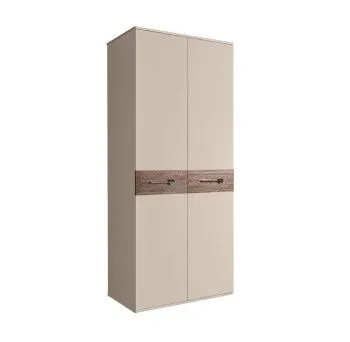 Шкаф 2-х дверный Bogemia Wood Wo (Ваниль/Хром) БМШ2/2(Wo)