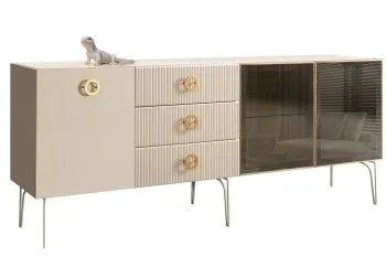 Комод 2.1м Bogemia Fillini (Слоновая кость) (Lakobel/Золото) БМКМ-5(Fi)[5][10]