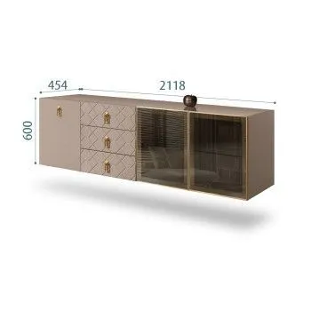 Комод 2.1м Bogemia Fly Fa (Мокка) (Lakobel/Золото) БМКМ-5[5][10]