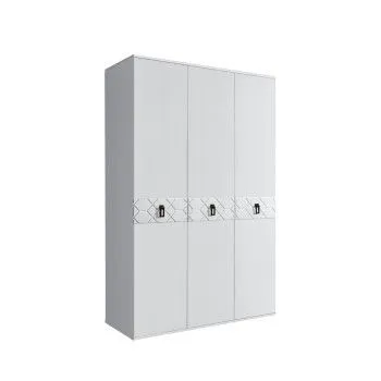 Шкаф 3-х дверный Bogemia Farfalle (Белый/Черный) БМШ2/3(Fa)