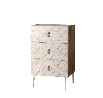 Комод Bogemia Woodline Fa (Слоновая кость) (Novabuk/Хром) БМКМ-1