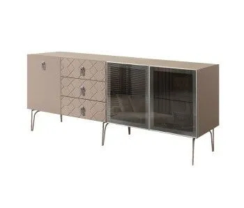 Комод 2.1м Bogemia Farfalle (Мокка) (Novabuk/Хром) БМКМ-5(Fa)[5][10]