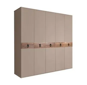 Шкаф 5-ти дв. Bogemia Wood Fa (Мокка/Черный) БМШ2/5(Wo)