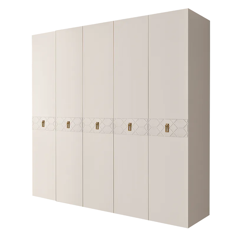 Шкаф 5-ти дв. Bogemia Farfalle (Слоновая кость/Золото) БМШ2/5(Fa)
