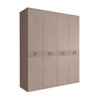 Шкаф 4-х дв. Bogemia Fillini (Мокка/Хром) БМШ2/4(Fi)