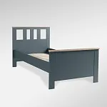САГА кровать двойная 140х200 темно-бирюзовая/ясень | изображение 2