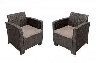 Комплект кресел b:rattan Arizona, венге (2 подушки)