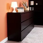 Комод Варма, 6 ящиков, горизонтальный, 160х78х40 см, шпон натурального дерева, ясень черный | изображение 3