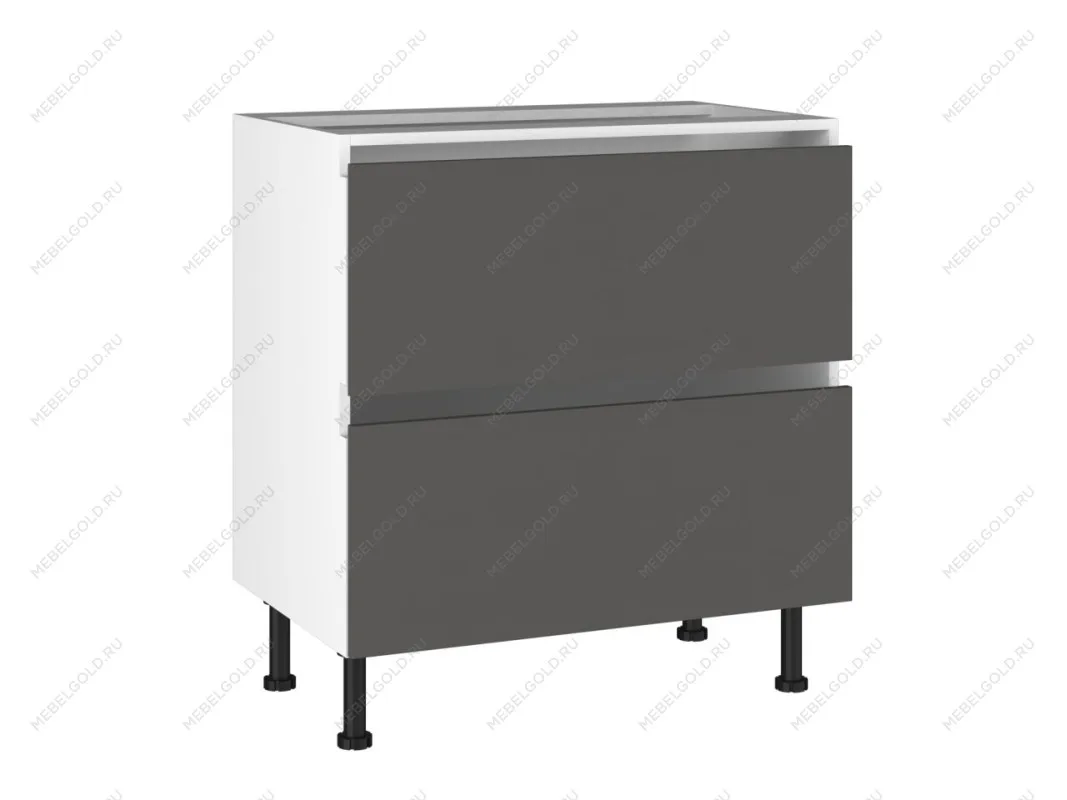 Стол с ящиками СЯ-(2)-80, Виста (600*523*870) Экокожа Серый, 26615