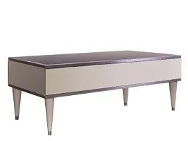 Журнальный столик с ящиком Римини (Слоновая кость/Серебро) РМСТ-2