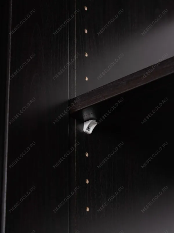 Шкаф Макс, 2 двери, 75х38х233 см, черно-коричневый, дуб венге | изображение 6