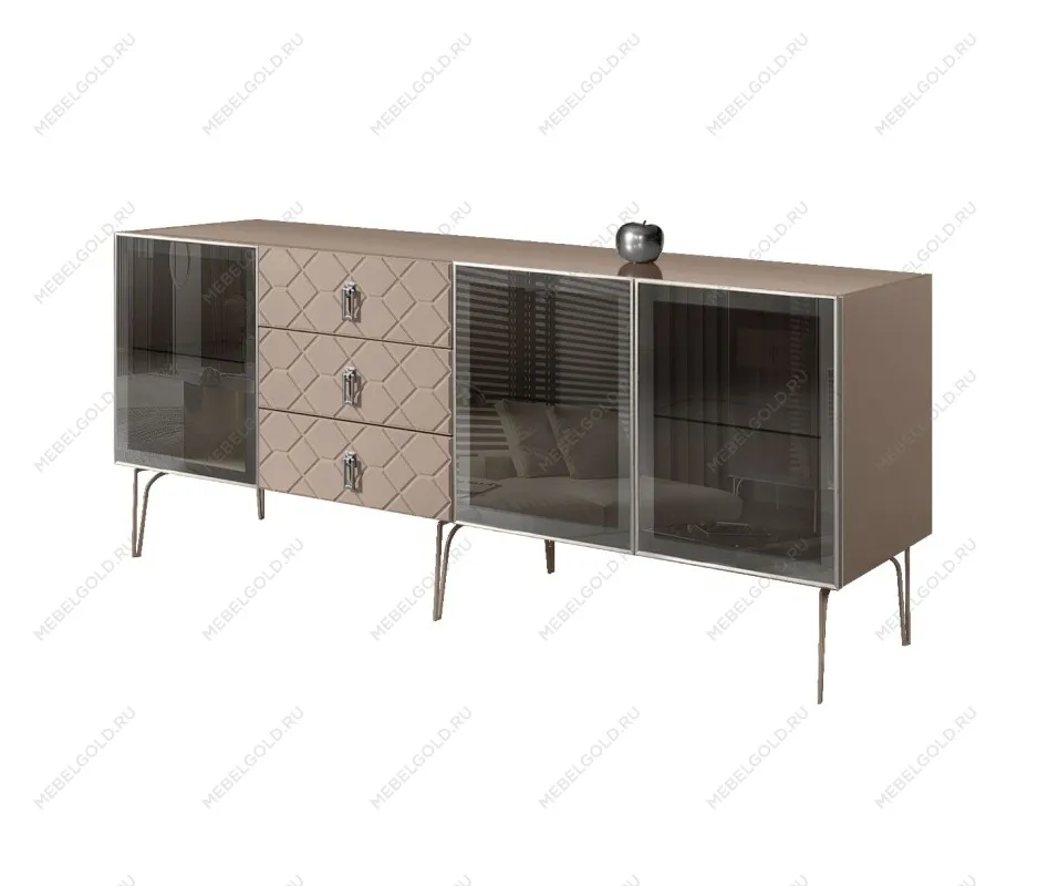 Комод 2.1м Bogemia Farfalle (Мокка) (Lakobel/Хром) БМКМ-5(Fa)[5]