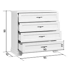 Комод Кентаки KOM4S белый - Выставка м. Марьина роща