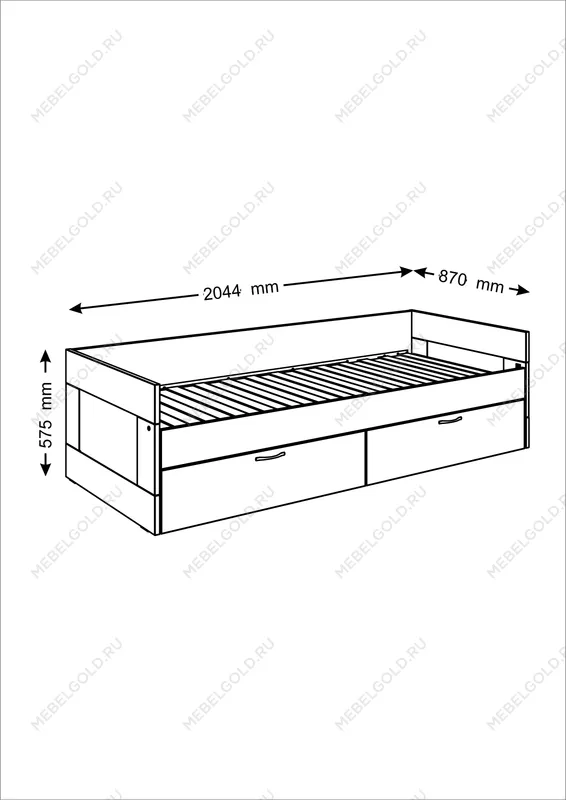 Лобня - БРИМНЭС / СИРИУС кровать раздвижная ИКЕА / IKEA 80х200 сонома | изображение 2