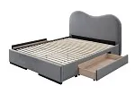 Кровать Halmar AMBER (серый) 160/200 | изображение 2