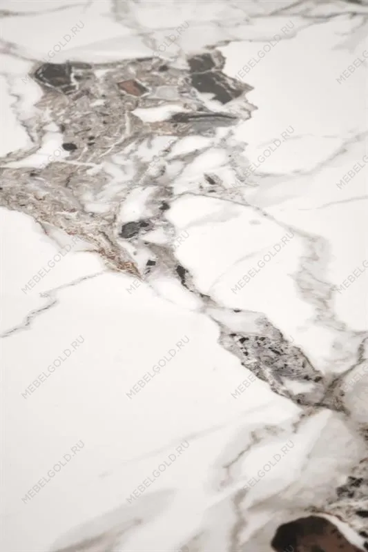 Стол обеденный Halmar EMILIO 140 (белый мрамор/черный) | изображение 6